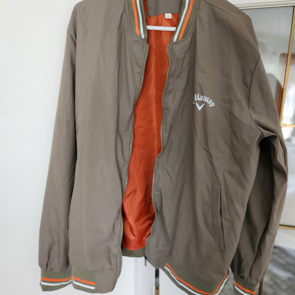 Callaway Women's Tan Jacket with Orange Lining